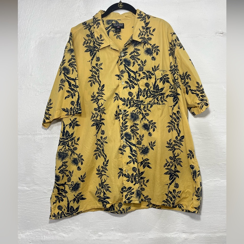 VINTAGE POLO RALPH LAUREN MENS HAWAIIAN SHIRT